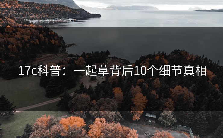 17c科普：一起草背后10个细节真相