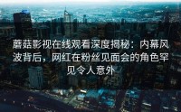 蘑菇影视在线观看深度揭秘：内幕风波背后，网红在粉丝见面会的角色罕见令人意外